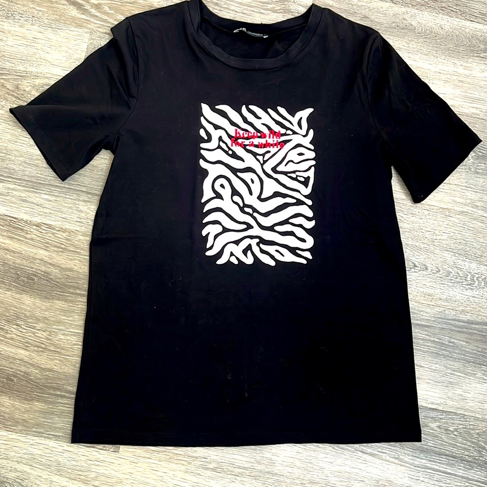 Zara black t shirt